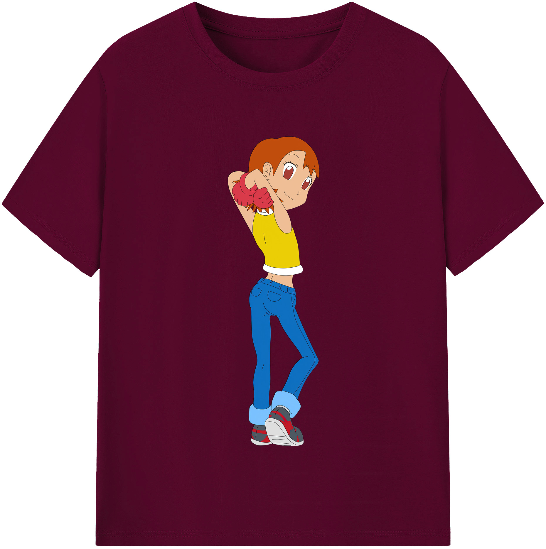 （画像用） Digimon デジタルモンスター/デジモン レディースカジュアルプリントTシャツ（綿100％）